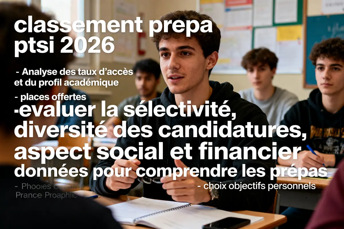 Classement prepa PTSI 2026 : Guide des meilleures CPGE